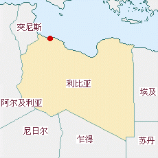 利比亚国土面积示意图